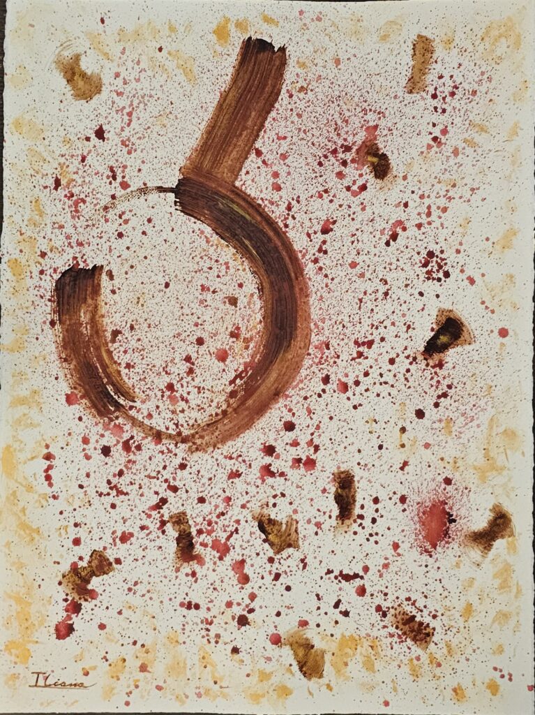 Cacao y pintura acrílica /cartulina 60x90 cm