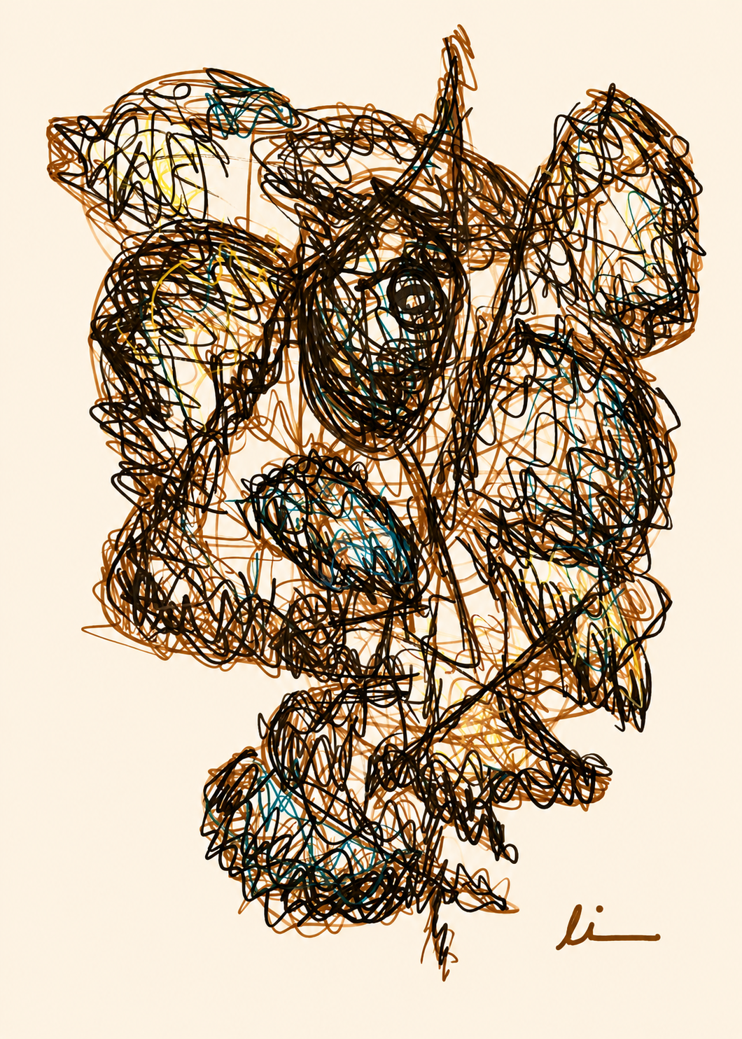 ´´Nebulosa´´, obra de Iliana Ugando, pastel sobre cartulina 2026