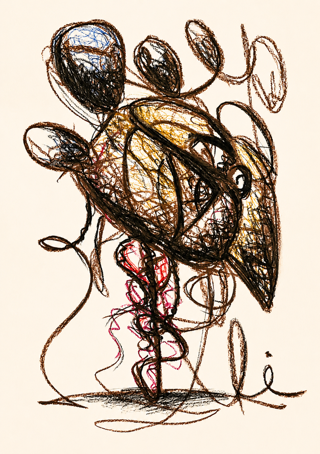 ´´Intuición´´, obra de Iliana Ugando, pastel sobre cartulina 2026
