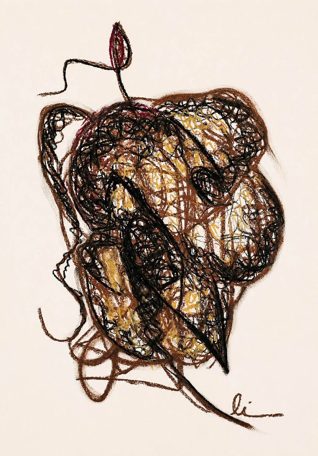 ´´Metamorfosis´´, obra de Iliana Ugando, pastel sobre cartulina 2026