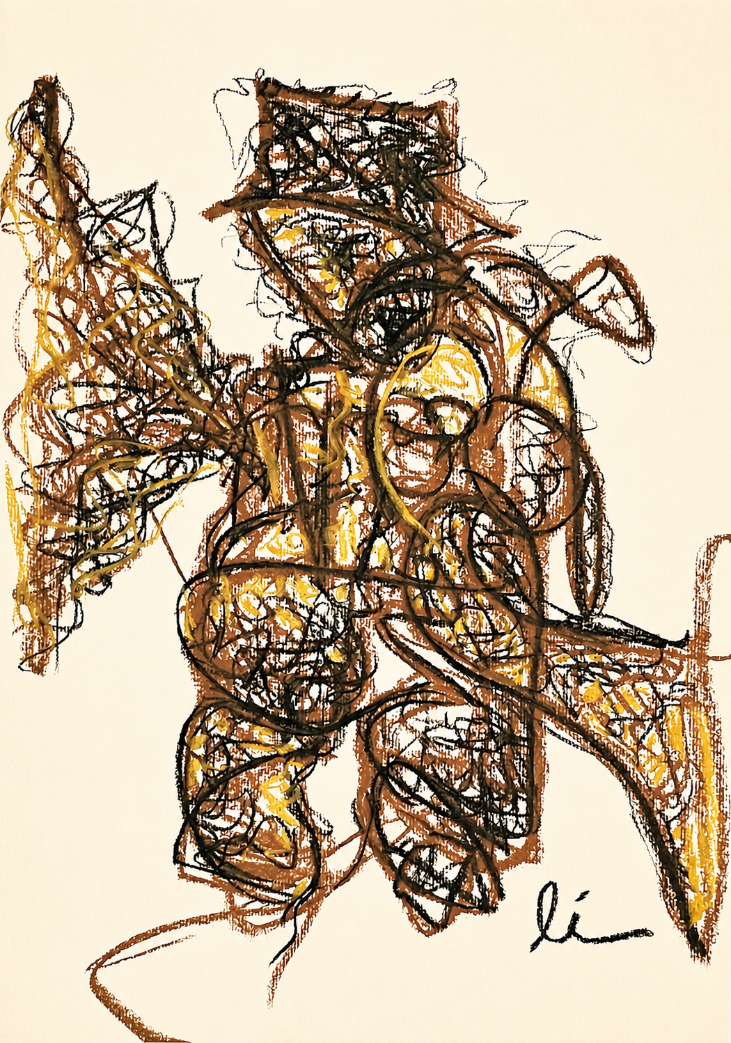 ´´Sereno´´, obra de Iliana Ugando, pastel sobre cartulina 2026