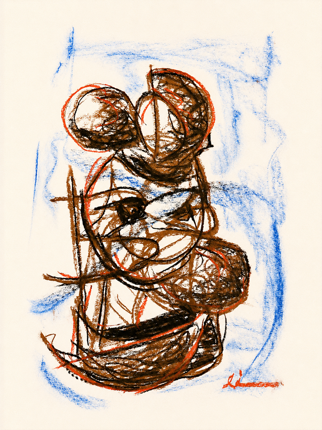 ´´Sin rumbo´´, obra de Iliana Ugando, pastel sobre cartulina 2026