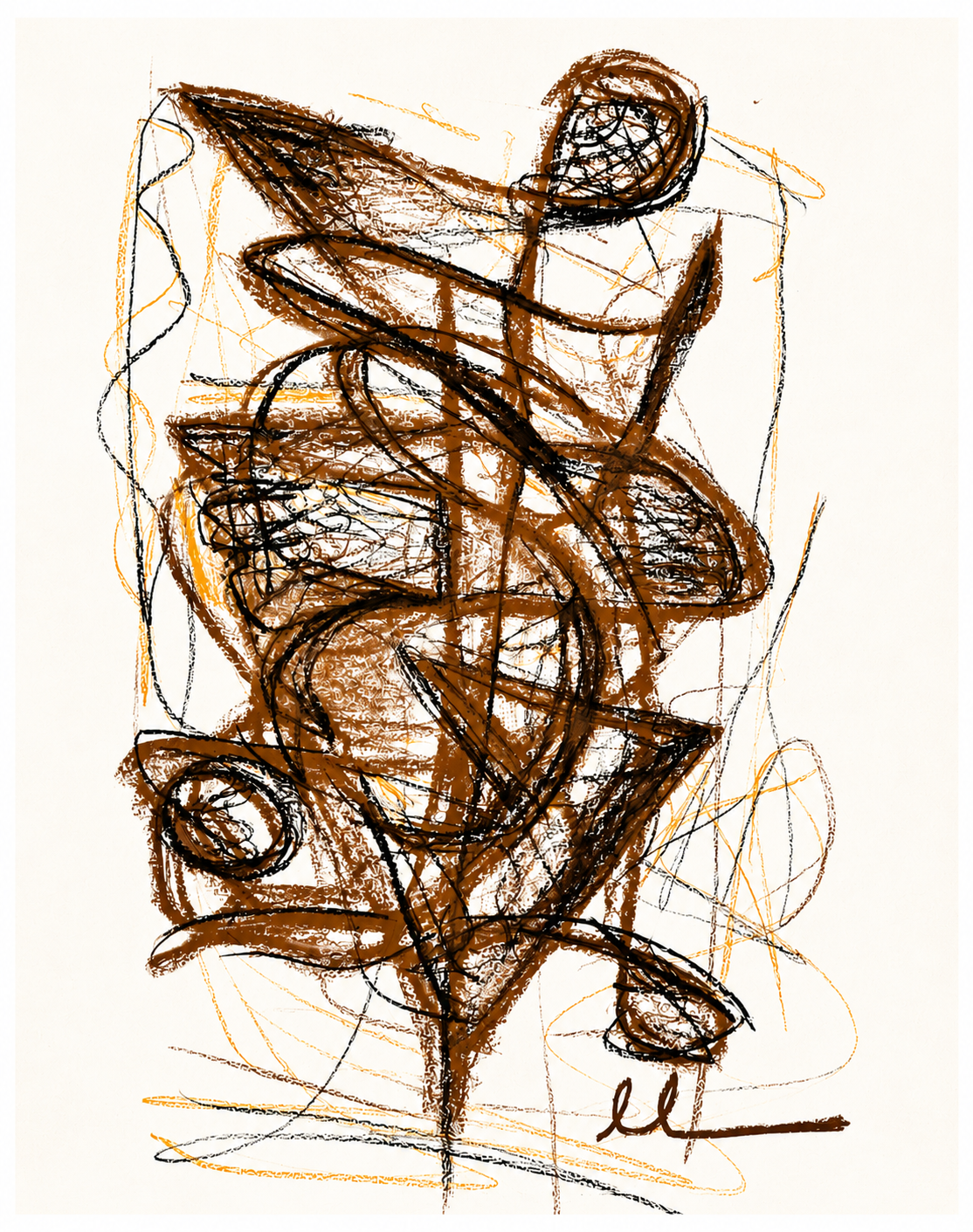´´Siluetas´´, obra de Iliana Ugando, pastel sobre cartulina 2026